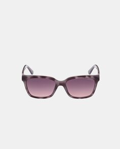 Лиловые женские солнцезащитные очки прямоугольной формы Guess, сиреневый