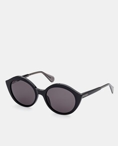 Черные круглые солнцезащитные очки из ацетата MAX&amp;Co., черный