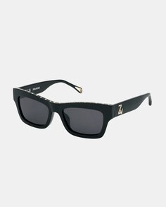 Черные женские солнцезащитные очки из ацетата в форме бабочки Zadig &amp; Voltaire, черный