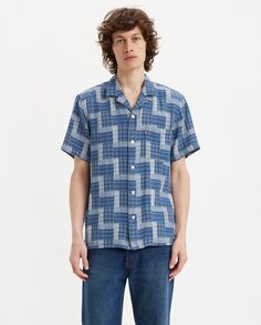 Мужская рубашка с коротким рукавом с геометрическим принтом Levi&apos;s, синий Levis