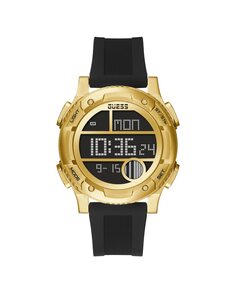 Мужские часы Zip GW0272G2 из силикона и черным ремешком Guess, черный