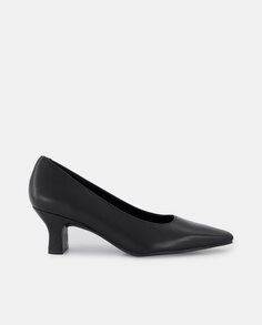 Женские кожаные туфли с острым носком и блочным каблуком Pedro Miralles, черный