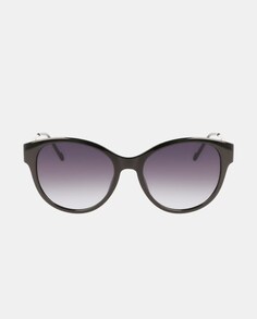 Круглые черные женские солнцезащитные очки с металлическими дужками Liu Jo, черный