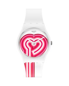 Часы Beatpink на белом силиконовом ремешке Swatch, белый