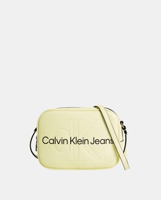 Желтая сумка через плечо из искусственной кожи на молнии Calvin Klein, желтый