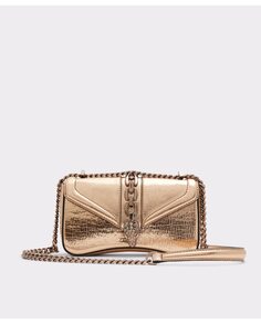 Женская серебряная сумка через плечо с магнитной застежкой Aldo, золотой