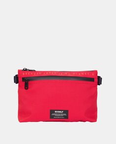 Маленькая сумка через плечо из переработанных материалов красного цвета Ecoalf, красный