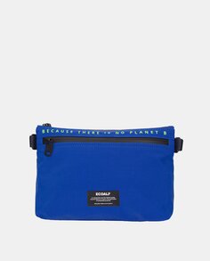 Небольшая сумка через плечо из переработанных материалов синего цвета Ecoalf, синий