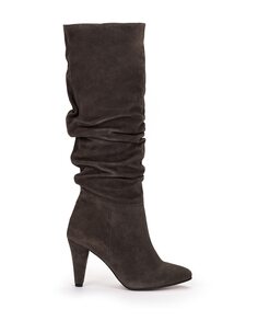 Женские замшевые ботинки на каблуке-воронке Pedro Miralles, серый