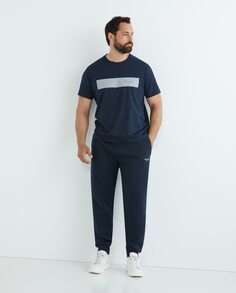 Мужские комбинированные брюки из плюша больших размеров Hackett, темно-синий