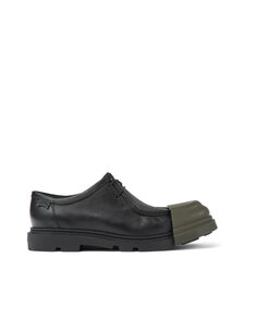 Мужские туфли из гладкой кожи черного цвета на шнуровке с контрастным носком Camper, черный