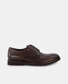 Мужские кожаные туфли на шнуровке с гладким верхом и подошвой из ЭВА Dustin, светло-коричневый