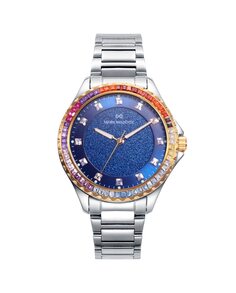 Женские стальные часы Tooting с цветными цирконами Mark Maddox, серебро