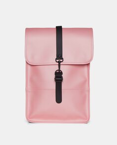 Водостойкий рюкзак среднего розового цвета Rains, розовый