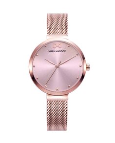 Розовые женские стальные часы Alfama с миланской сеткой Mark Maddox, розовый