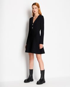 Короткое трикотажное платье Armani Exchange, черный