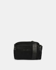 Черная сумка через плечо NY из переработанного нейлона с металлическим логотипом Scalpers, черный