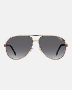 Мужские солнцезащитные очки-авиаторы из золотистого металла Carrera, золотой