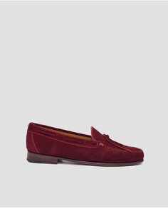 Мужские красные кожаные мокасины Mr. Mac Shoes, бордо