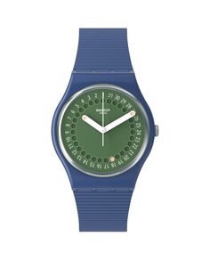 Часы Cycles of Indigo с синим силиконовым ремешком Swatch, синий