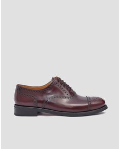 Мужские туфли на шнуровке из бордовой кожи Mr. Mac Shoes, бордо