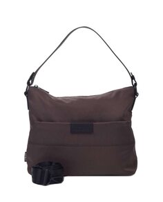 Средняя сумка через плечо на молнии коричневого цвета Kcb, коричневый