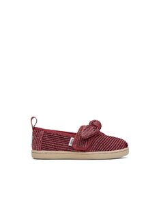 Розовые детские эспадрильи из холщовой ткани Toms, красный