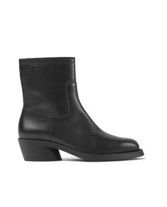 Женские кожаные ботинки на молнии черного цвета Camper, черный