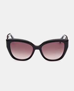 Черные солнцезащитные очки «кошачий глаз» из ацетата Max Mara, черный