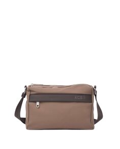 Женская сумка через плечо серо-коричневого цвета на молнии Kcb