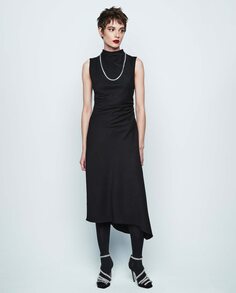 Асимметричное платье миди без рукавов &amp; Me Unlimited, черный