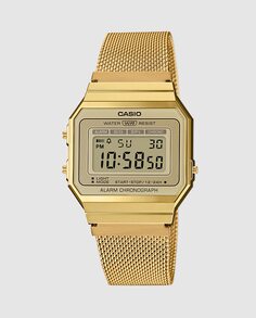 Унисекс Винтажные часы A700WEMG-9AEF с золотой стальной сеткой Casio, золотой