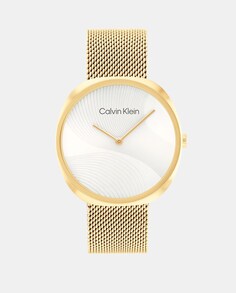 Sculpt 25200246 Женские часы с золотой стальной сеткой Calvin Klein, золотой