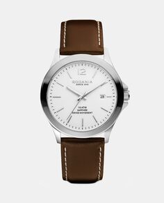 Verbier R17001 Коричневые кожаные мужские часы Rodania, коричневый