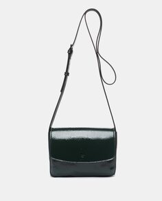 Мини-сумка через плечо зеленого цвета с клапаном и выгравированным логотипом Abbacino, зеленый