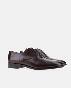 Мужские коричневые английские туфли на шнуровке с прямым носком Yanko, коричневый