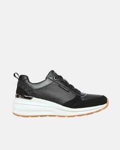 Женские кроссовки Sport Billion Subtle Spots на низкой танкетке Skechers, черный