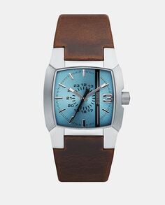 Экологичные мужские часы Cliffhanger DZ1998 из коричневой кожи Diesel, коричневый