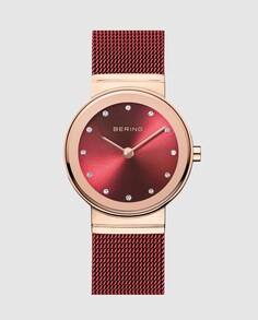Bering 10126-363 Женские часы с красной стальной сеткой Bering, красный