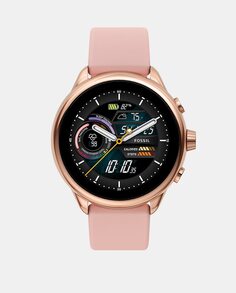 Умные часы Gen 6 с дисплеем Wellness Edition FTW4071 из розового силикона Fossil, розовый