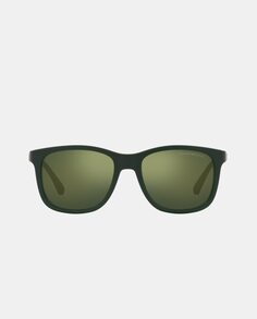 Зеленые солнцезащитные очки прямоугольной формы Emporio Armani, зеленый