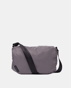 Большая серая нейлоновая сумка через плечо с задним карманом Kcb, серый