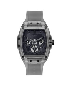 Мужские часы Phoenix GW0203G9 из силикона и прозрачным ремешком Guess, серый