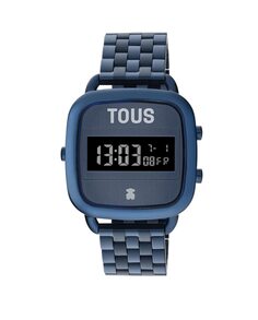 Цифровые женские часы D-Logo со стальным браслетом синего IP Tous, синий