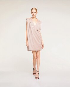 Короткое платье с запахом и эффектом блейзера Motivi, розовый