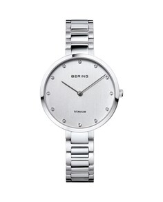 Женские часы Bering 11334-770 TITANIUM с титановым браслетом Bering, серебро