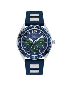 Мужские часы Pacific W1167G1 из силикона и синим ремешком Guess, синий