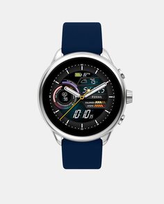 Умные часы Gen 6 с дисплеем Wellness Edition FTW4070 из синего силикона Fossil, синий