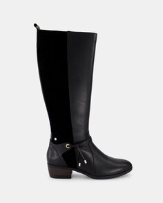 Женские кожаные ботинки Daroca с лентой Pikolinos, черный