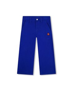 Синие брюки с вышивкой Kenzo, индиго